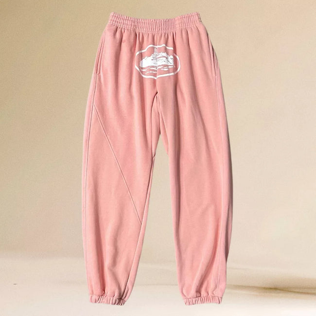Corteiz Alcatraz Island Heavyweight Sweatpants pink Hover Image