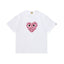 BAPE x PLAY Style Camo Heart Short-Sleeve Tee - White/Pink