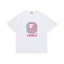BAPE Style Glitch Colorblock Ape Head Short-Sleeve Tee - White